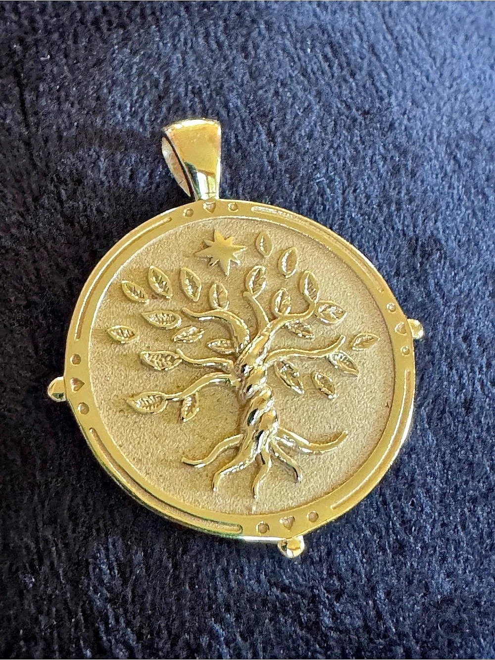 Jane Win FAITH Original Pendant Coin Necklace, Gold